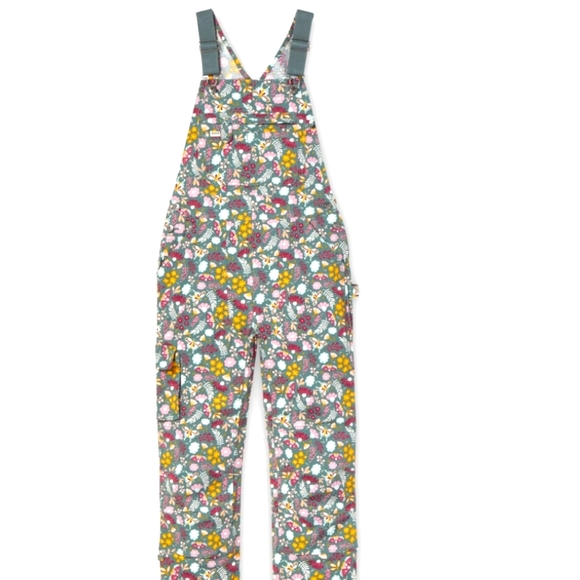 Duluth Trading Co Pants - Duluth womens Fir Butterfly Floral Patterned Bib Overalls